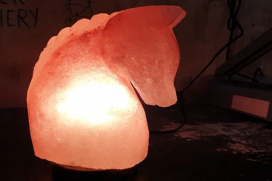 Salt Lamps with a Crystal - Clear Finish for a Pure and Elegant LookHorse Himalayan salt lamp