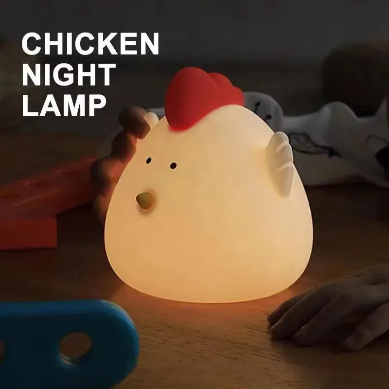 Bohemian - Decorated Night Lamps for Eclectic InteriorsNight Lamps with Memory Function for Preferred Lighting SettingsCute Chicken Silicon Night Lamp