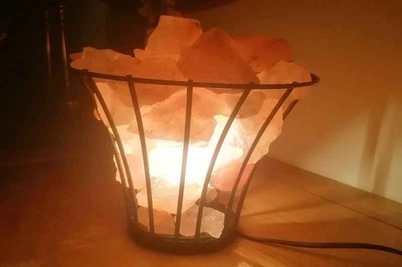 Salt Lamps with a Remote Control for Easy OperationMetal Salt Lamp basket