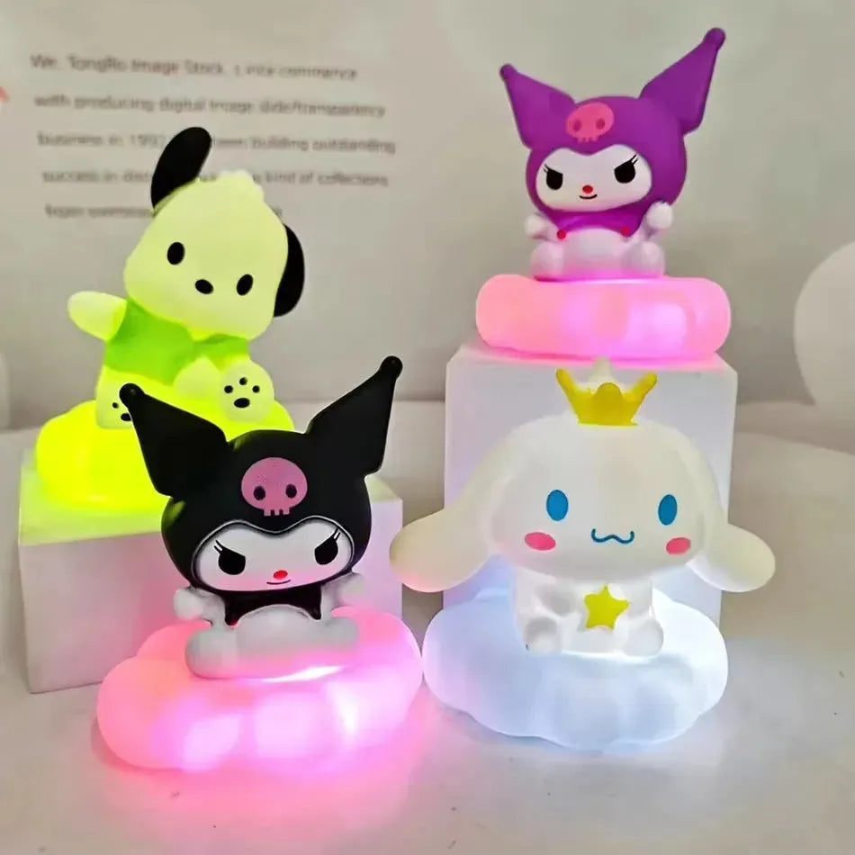 Modern Minimalist Night Lamps for Contemporary BedroomsNight Lamps with Anti - Glare Features for Eye ComfortSanrio Mini Cloud Figurines Night Lamp