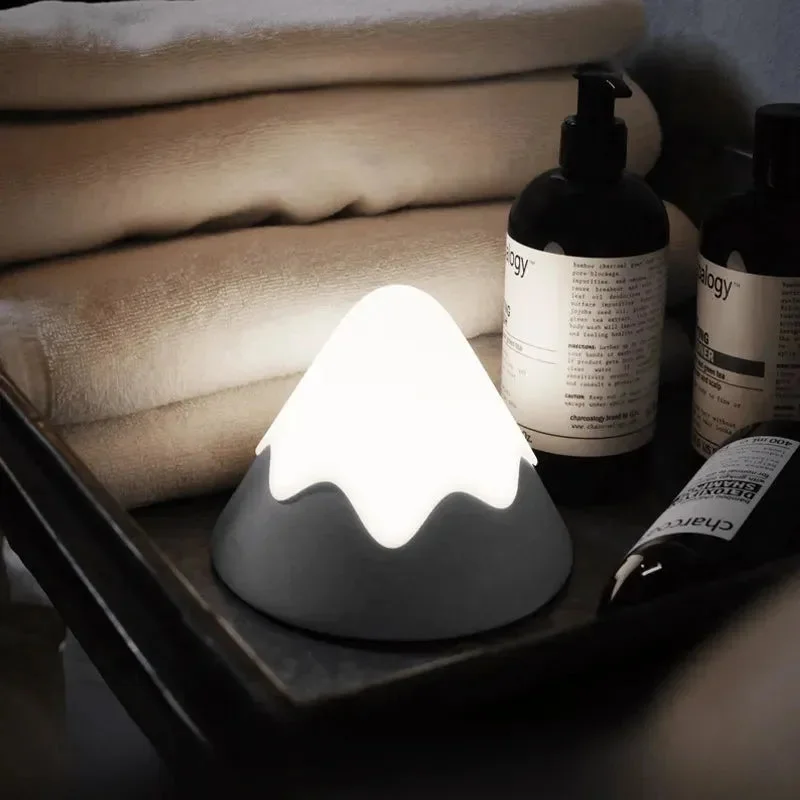 Modern Minimalist Night Lamps for Contemporary BedroomsNight Lamps with Anti - Glare Features for Eye ComfortSnow Mountain Voice Controlled Lamp