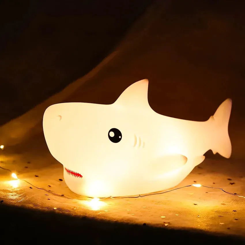 Art Deco Night Lamps with Geometric PatternsNight Lamps with Anti - Glare Features for Eye ComfortCute Shark Touch Night Lamp