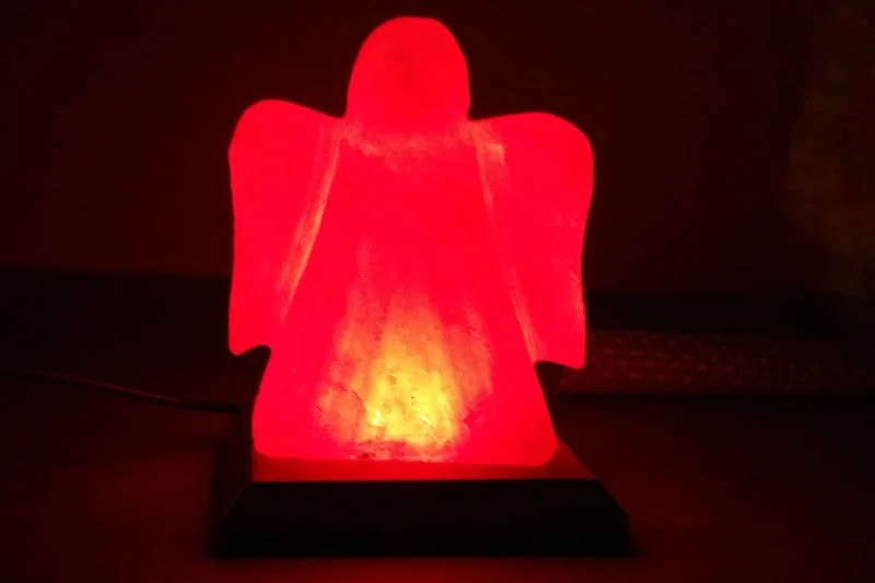 Salt Lamps with a Remote Control for Easy OperationAngel Shape Salt Lamp