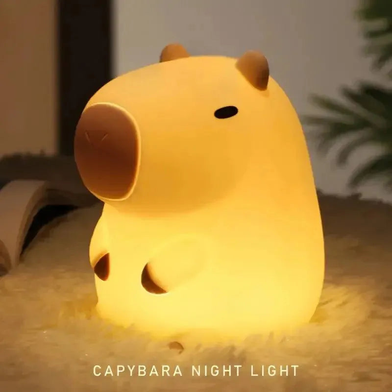 Rustic - Style Night Lamps with Wooden AccentsNight Lamps with Adjustable Angles for Directed Lighting3D Silicon Capybara Night Lamp