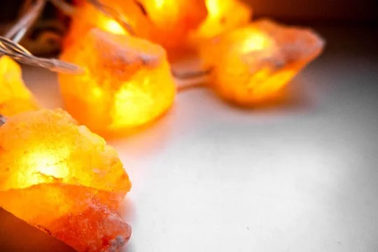 Salt Lamps with a Stand - Alone Design for a Statement Piece in a RoomSalt lamp fairy lights