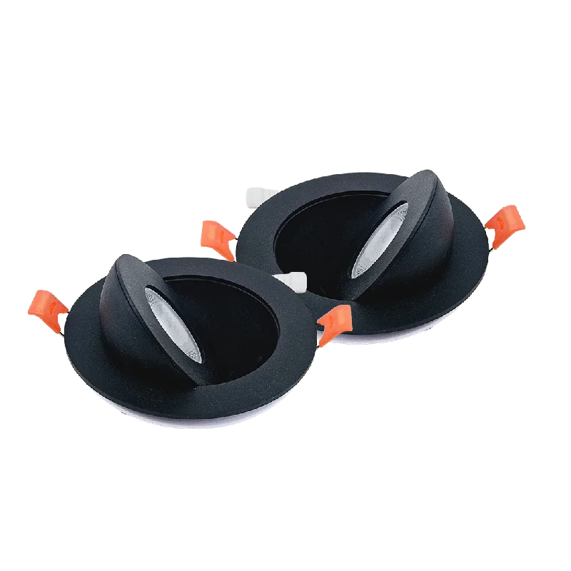 Recessed Lights for Office Conference Rooms4” LED GIMBAL Lights (360 Twist Angle) 9-Watt BLACK Color