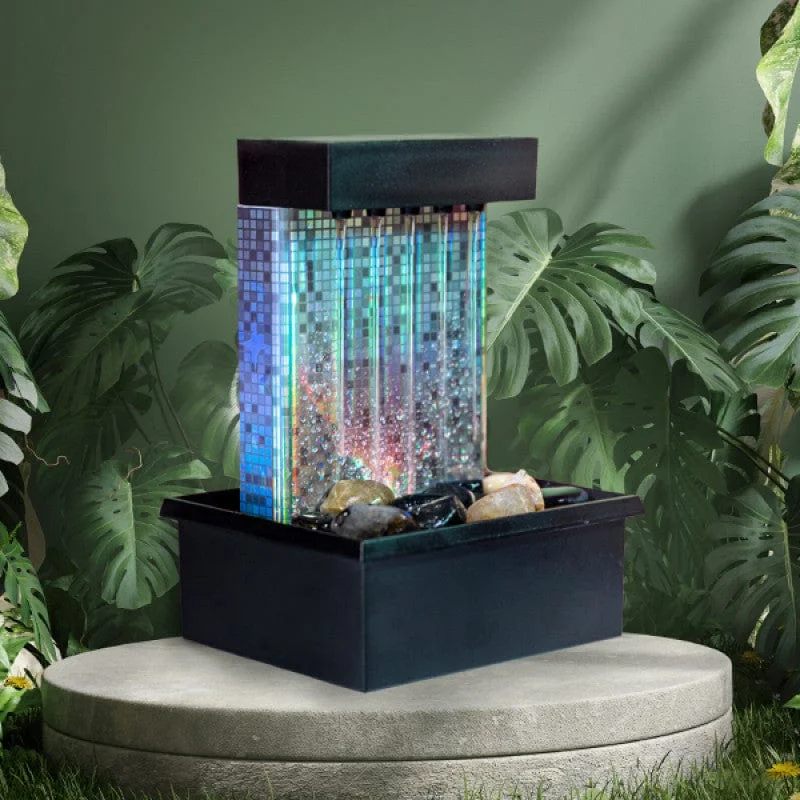 Small - Sized Salt Lamps for Desk or Nightstand DecorLED Disco Back Drop Water Feature Fountain