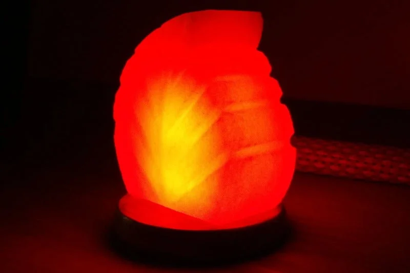 Salt Lamps with a Hand - Carved Design for a Unique and Artisanal LookLeaf Shaped Salt Lamp