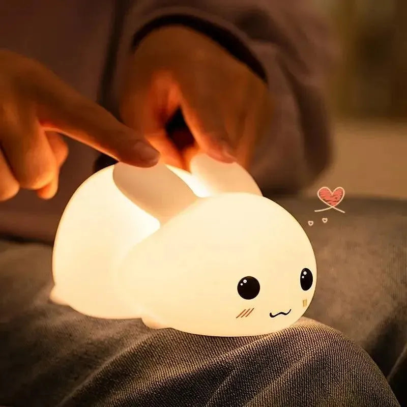 Victorian - Inspired Night Lamps for Traditional HomesNight Lamps with Adjustable Angles for Directed Lighting3D Silicon Cute Rabbit Night Lamp