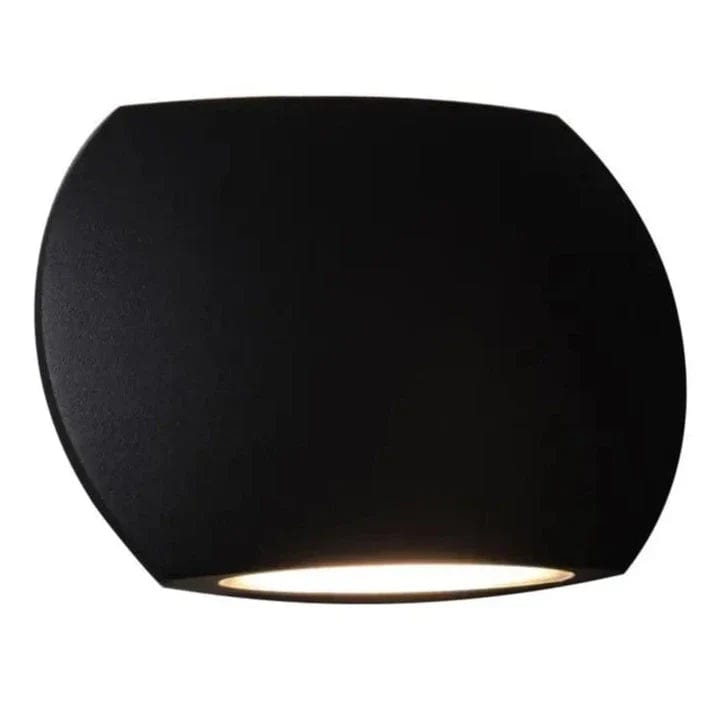 Salt Lamps with a Built - in Aroma Diffuser for a Dual - Function DesignREMO Matte Black 10W LED Curved Up/Down Wall Light