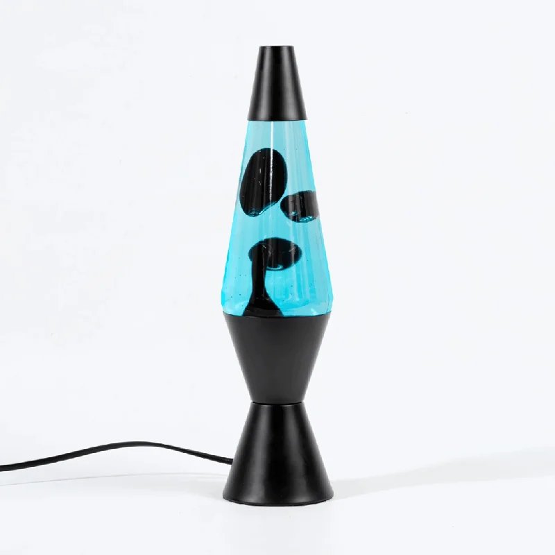 Salt Lamps with a Remote Control for Easy OperationLava Lamp Diamond Motion Black Blue - 37cm Tall