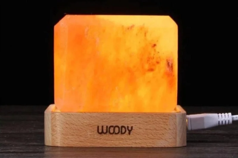 Salt Lamps with a Hand - Carved Design for a Unique and Artisanal LookHimalayan Rock Salt cube USB Lamp