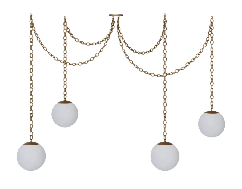 Small Chandeliers for Compact RoomsSmart Chandelier with Wi - Fi Connectivity and App ControlAlabaster 4 Swag Chandelier