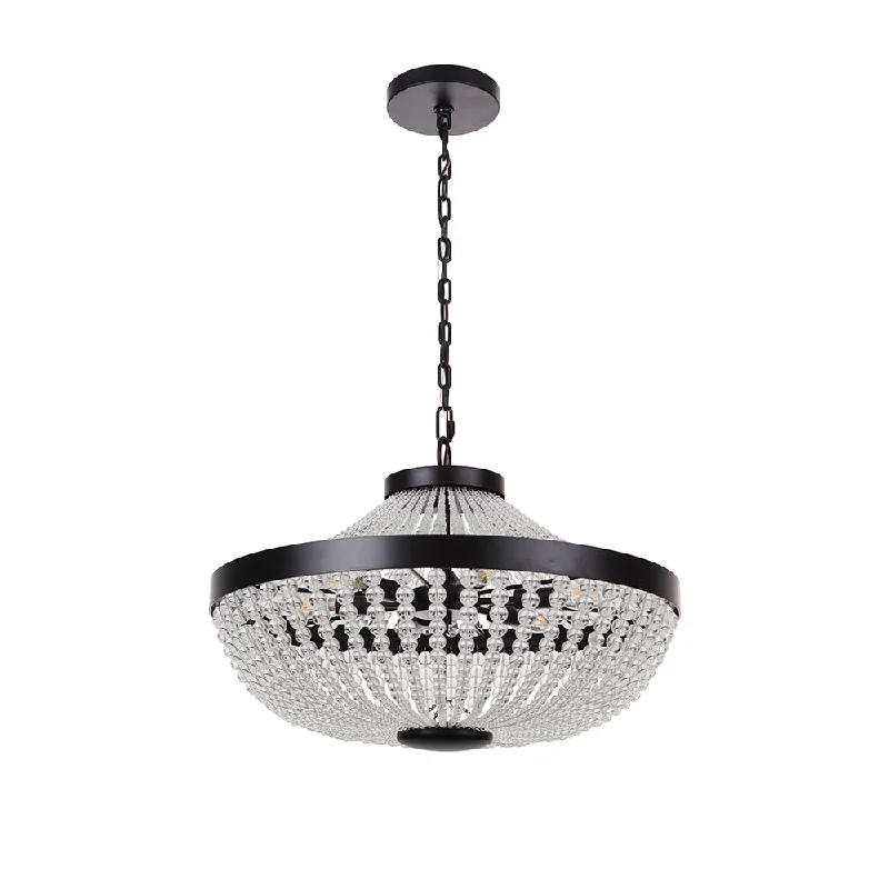 Chandeliers for Banquet Halls to Add Elegance to EventsAluminum Chandelier for Lightweight InstallationAnabella 6 Light - Black