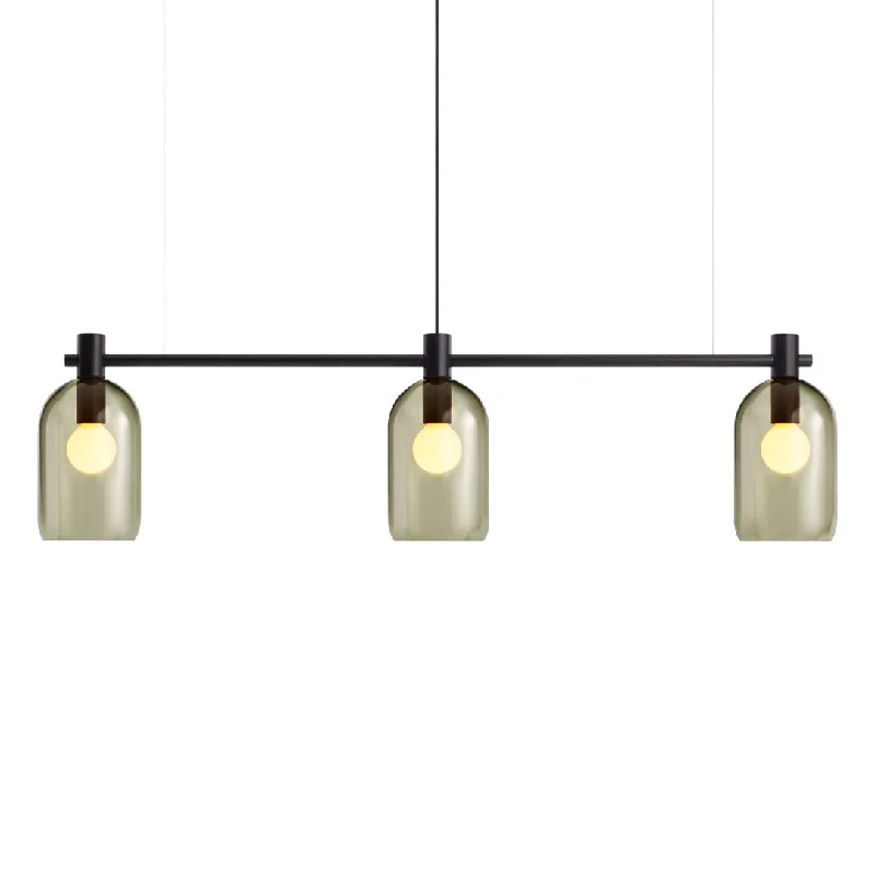 Chandeliers with Frosted Glass for a Softer Light DiffusionMetal Chandelier with Matte Black FinishBub Chandelier