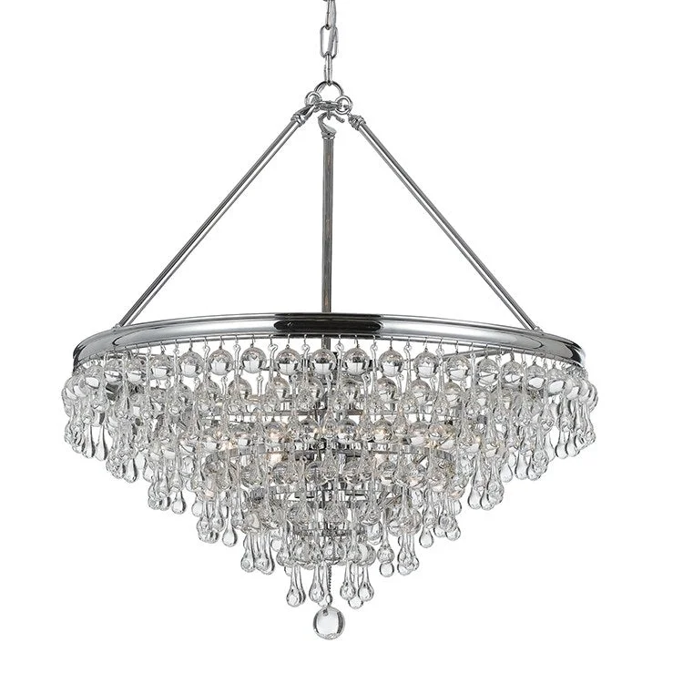 Chandeliers with Venetian Glass for a Luxurious LookStainless Steel Chandelier with a Sleek LookCalypso Six-Light Chandelier