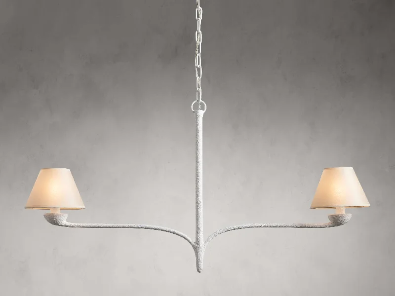 Chandeliers for Bedrooms to Add a Touch of RomanceWood Chandelier with Carved DetailsDorsey 2-Light Linear Chandelier