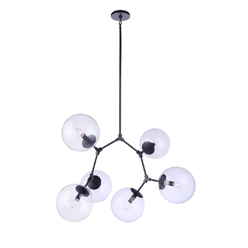 Mini Chandeliers for Adding Charm to Small SpacesChandelier for Art Galleries to Highlight ArtworkEpiphany 6 Light Chandelier - Black