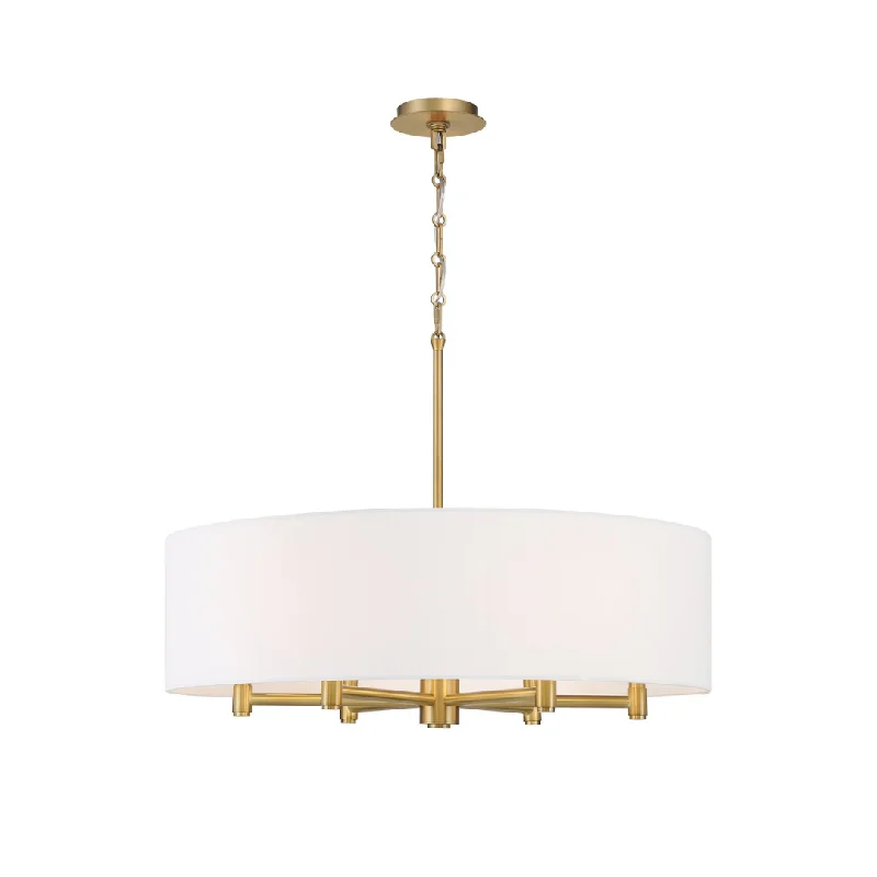 Art Deco Chandeliers for a Retro - Glam LookChandelier for Homeowners Renovating Their PropertiesFlux 6 Light Chandelier - Brass