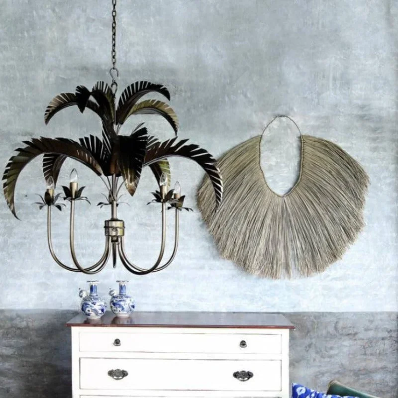 Bohemian - Style Beaded Chandeliers for Eclectic DecorWood Chandelier with Carved DetailsHandmade Coastal-Luxe Chandelier