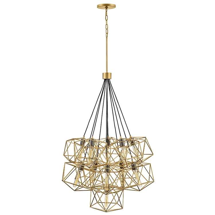 Large Chandeliers for Grand Halls and FoyersRustic Farmhouse Chandelier with Wood AccentsAstrid Eleven-Light Multi-Tier Chandelier