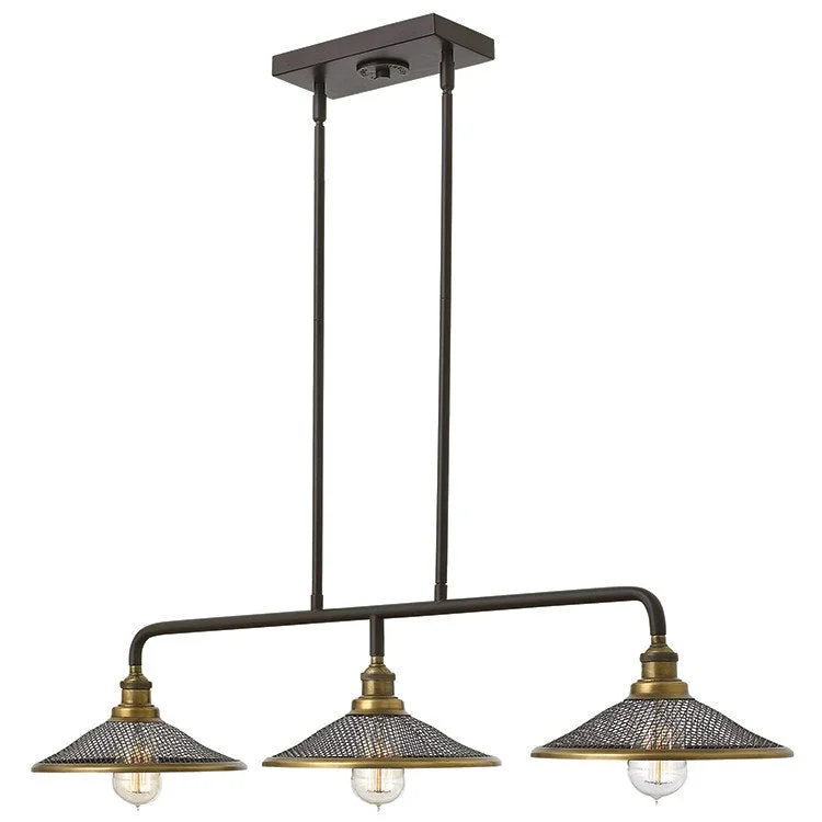 Art Deco Chandeliers for a Retro - Glam LookSmall Chandelier for Compact Hallways or Powder RoomsRigby Three-Light Linear Chandelier