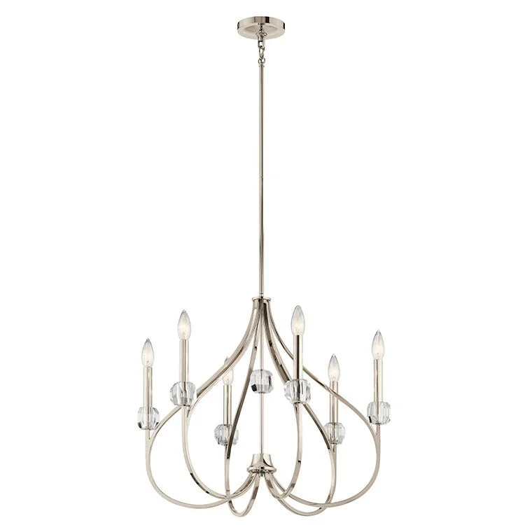 Chandeliers with Metal Frames in Black FinishHigh - End Chandelier for Luxury Home InteriorsEloise Six-Light Chandelier