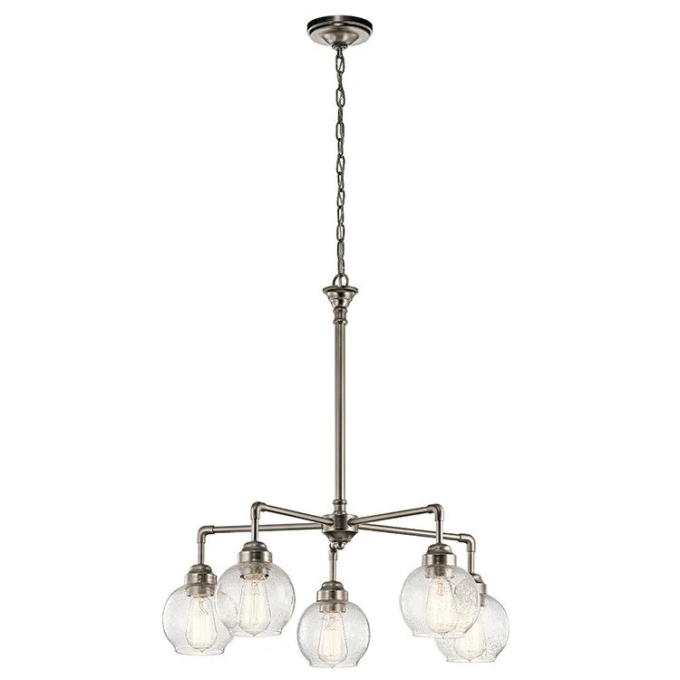 Chandeliers with Metal Frames in Silver FinishAluminum Chandelier for Lightweight InstallationNiles Five-Light Chandelier