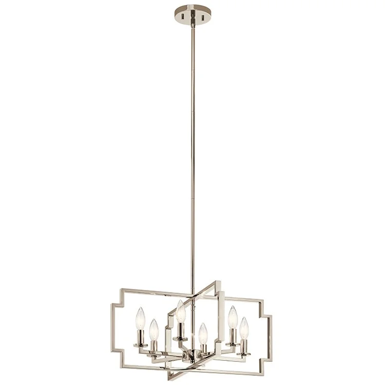 Chandeliers with Adjustable Arms for Directional LightingScandinavian Minimalist Chandelier for Cozy InteriorsDowntown Deco Six-Light Chandelier/Semi-Flush Mount Ceiling Fixture