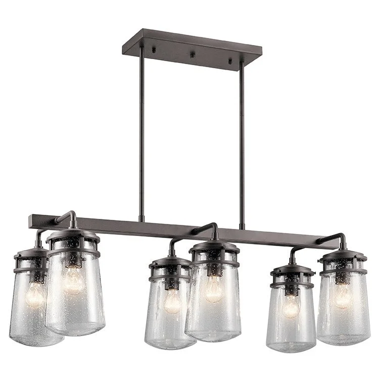 Chandeliers with Metal Frames in Silver FinishAffordable Chandelier for Budget - Conscious ShoppersLyndon Six-Light Outdoor Linear Chandelier