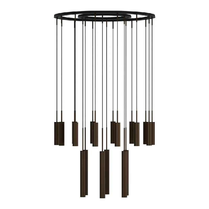 Chandeliers with Metal Frames in Bronze FinishBlack Chandelier for a Sophisticated and Modern LookTubulaire Chandelier