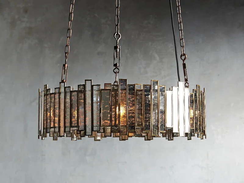 Rustic Wood Chandeliers for Country - Style HousesGlass Chandelier with Hand - Blown ShadesLaila Round Chandelier