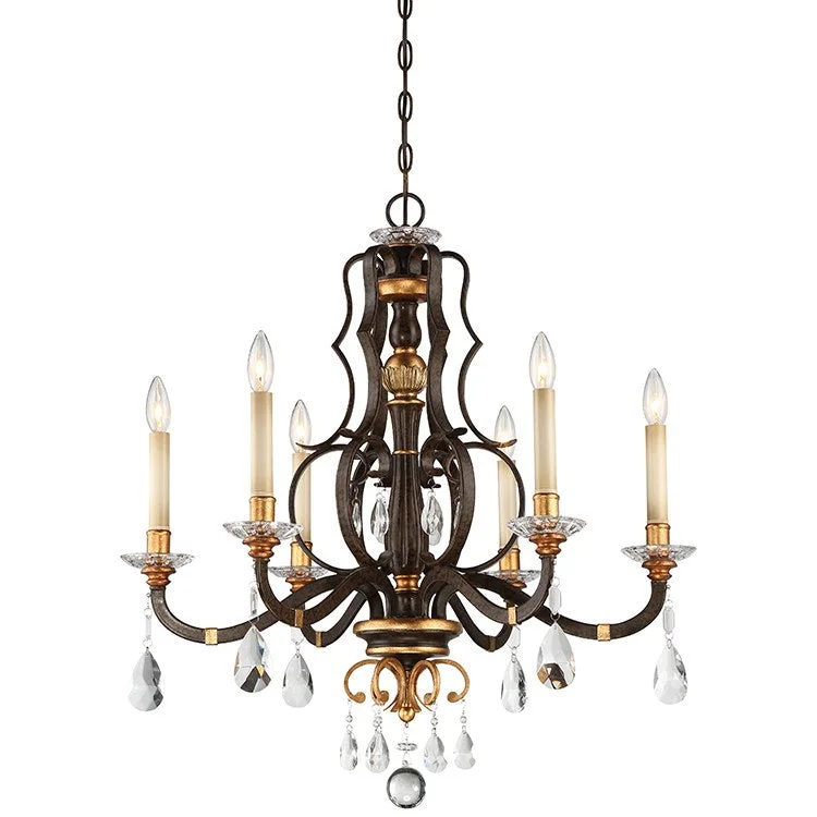 Chandeliers with Murano Glass for a High - End Artistic TouchStainless Steel Chandelier with a Sleek LookChateau Nobles Six-Light Chandelier