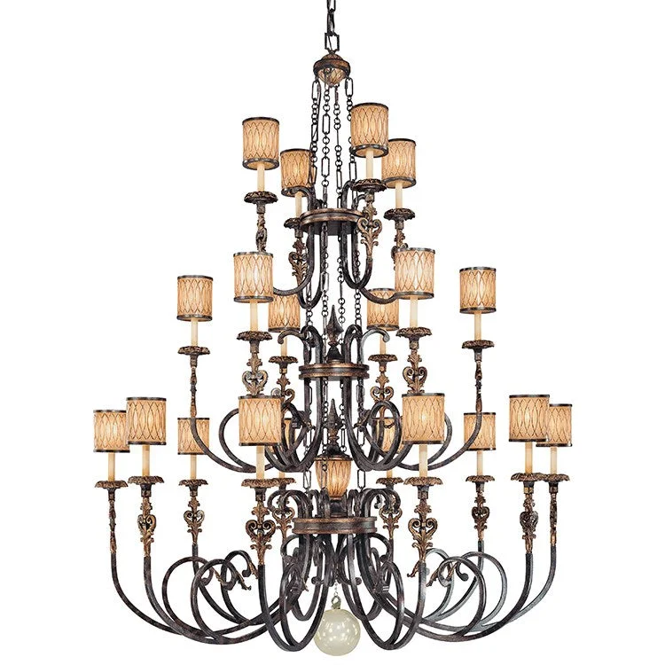 Mid - Century Modern Chandeliers for Vintage AppealChandelier for Art Enthusiasts Who Appreciate Unique Lighting DesignsTerraza Villa Twenty-One-Light Three-Tier Chandelier