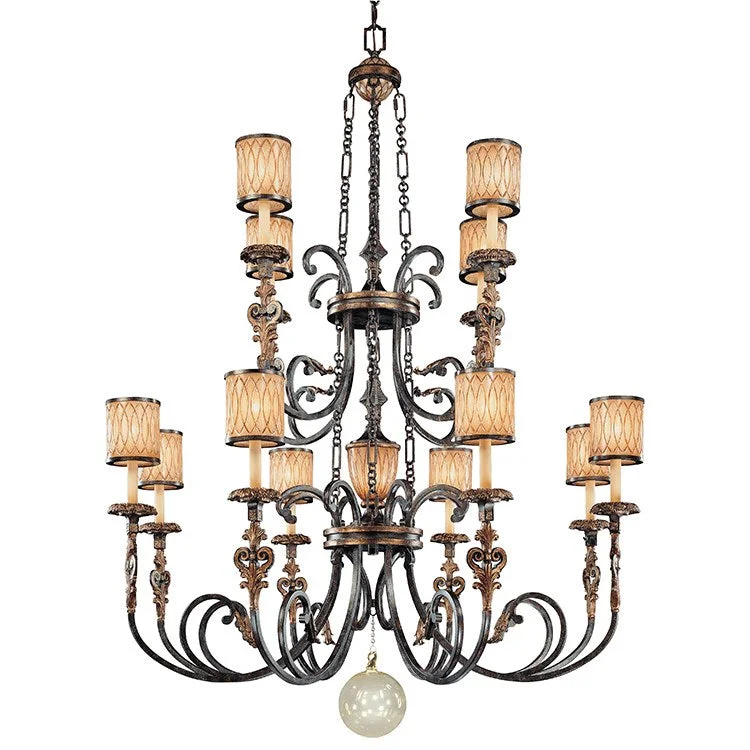 Chandeliers with Multiple Lights for Maximum IlluminationChandelier for Large Living Rooms to Make a StatementTerraza Villa Thirteen-Light Two-Tier Chandelier