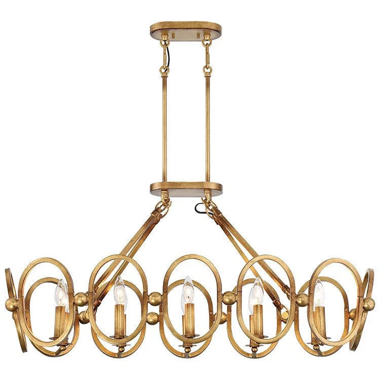 Chandeliers with Metal Frames in Silver FinishVictorian Elegant Chandelier for Traditional ManorsClairpointe Ten-Light Island Chandelier