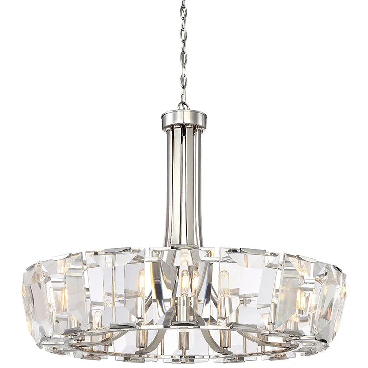 Chandeliers with Frosted Glass for a Softer Light DiffusionAluminum Chandelier for Lightweight InstallationCastle Aurora Sixteen-Light Chandelier