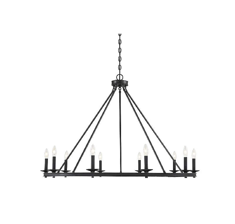 Chandeliers with Metal Frames in Bronze FinishChandelier with a Remote Control for Easy OperationMiddleton Chandelier