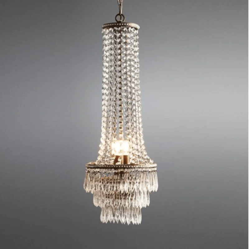 Small Chandeliers for Compact RoomsAluminum Chandelier for Lightweight InstallationTraditional Elongated Empire Chandelier