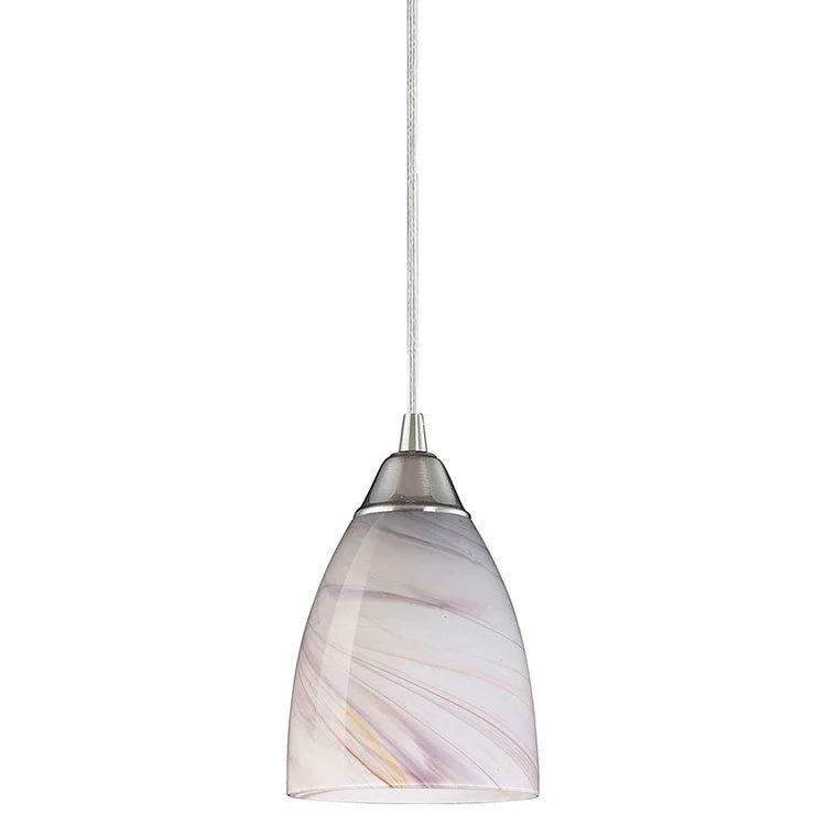 Bohemian Ceiling Lights with Beads, Tassels, and Colorful GlassMetal and Fabric Chandeliers for a Soft LookPierra Single-Light LED Pendant