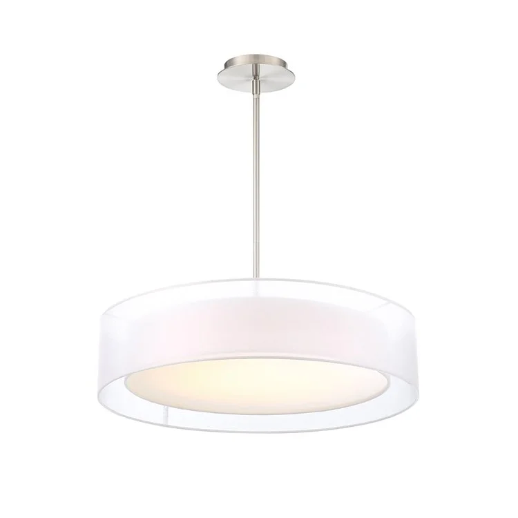 Mid - Century Modern Ceiling Lights with Simple, Sleek LinesSmall Chandeliers for Compact HallwaysMetropolis Single-Light 24" LED Pendant 3000K