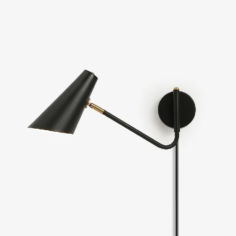 mid - century modern wall lamps with iconic shapes for a stylish studyGold Wall Lamp to Add a Touch of Glamour to Your SpaceApex Plug-in Wall Sconce