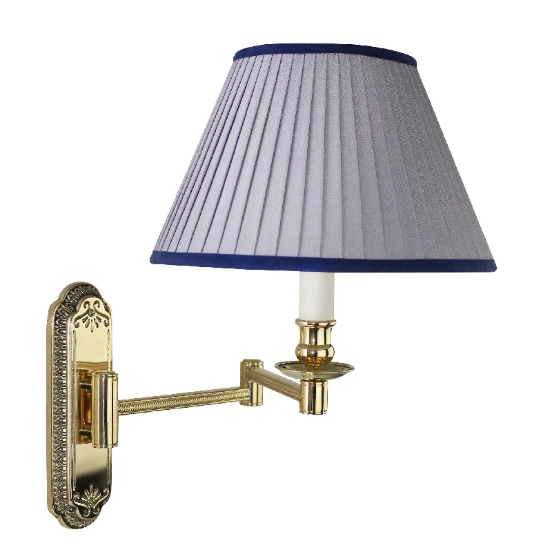 art deco wall lamps with geometric patterns for a retro - inspired bathroomWall Lamp with a Remote Control for Easy OperationBaron Double Swing Arm Wall Light