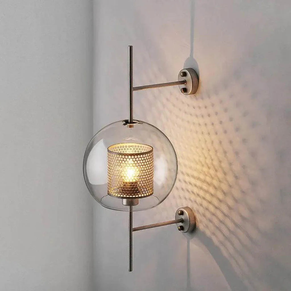 industrial style wall lamps with exposed bulbs for urban loftsTall Wall Lamp for High - Ceilinged Foyers to Make a StatementGilded Bubble Golden Finish Wall Light (MB3158/200)