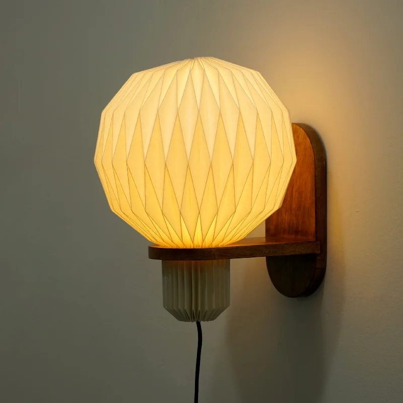 bohemian wall lamps with colorful glass for an eclectic hallwayGlass Wall Lamp with a Frosted Shade for Soft Diffused LightAura Pleat Sconce Wall Lamp