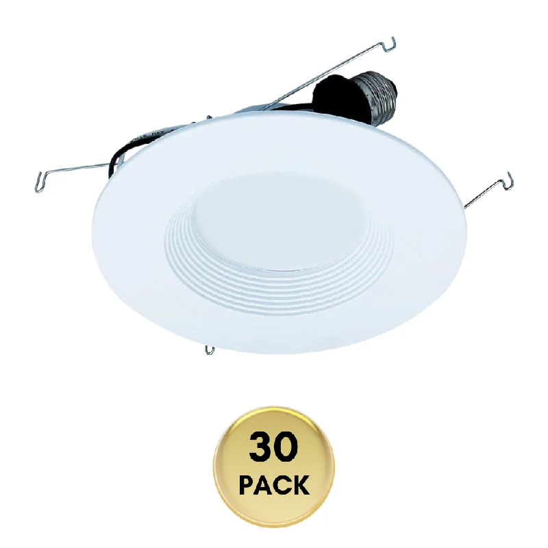 Low - Voltage Recessed Lights for SafetyAH Lighting A7 6" 30 Pack - LED Selectable 5CCT 14W Recessed Baffled Retrofit Kit Reflector