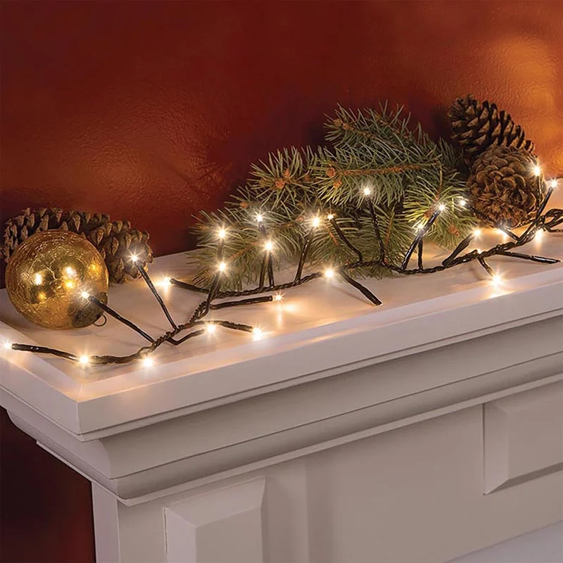 String Lights with a Timer Function for Automatic On/OffCelebrations  LED  Cool White  144 count Light Set