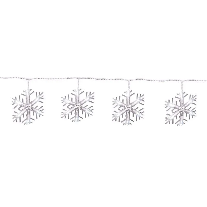 String Lights with a Fairy - Light Design for a Magical Look in BedroomsCelebrations Snowflake LED Light Set White 9 ft. 10 lights White (Pack of 8)