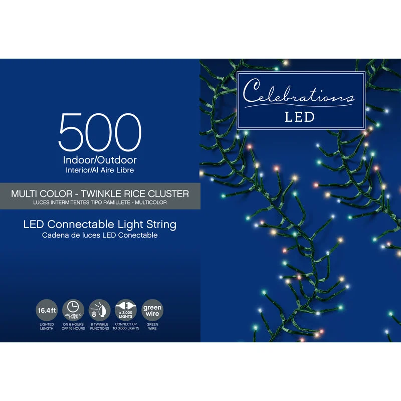 LED String Lights for Energy - Saving and a Long - Lasting IlluminationCelebrations LED Multicolored 500 ct String Christmas Lights