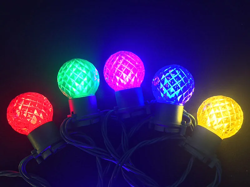 Color - Changing String Lights for a Festive and Dynamic Lighting AtmosphereCelebrations  Platinum  G45 Faceted  LED  Light Set  Multicolored  23  24 lights